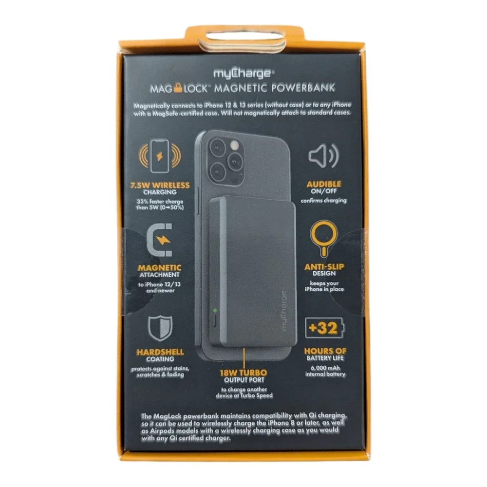 V9-N MyCharge Maglock Magnetic Power Bank 6000mAh For iPhone 12 Or Recent Models